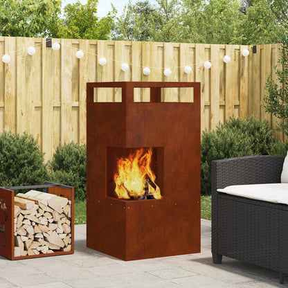 Focolare Marrone 50 x 50 x 100 cm Acciaio