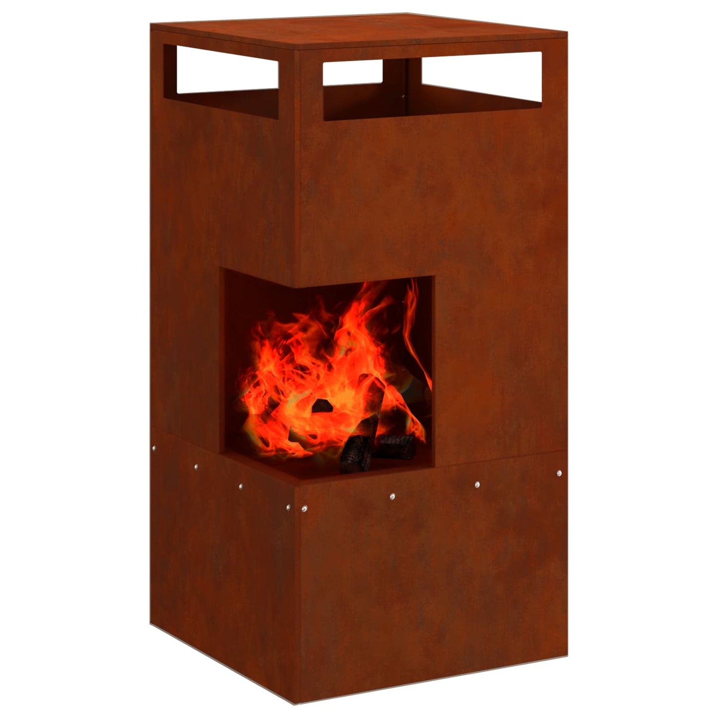 Focolare Marrone 50 x 50 x 100 cm Acciaio