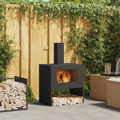 Focolare Nero 60 x 40 x 96 cm Acciaio