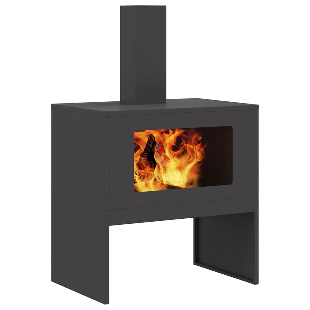Focolare Nero 60 x 40 x 96 cm Acciaio