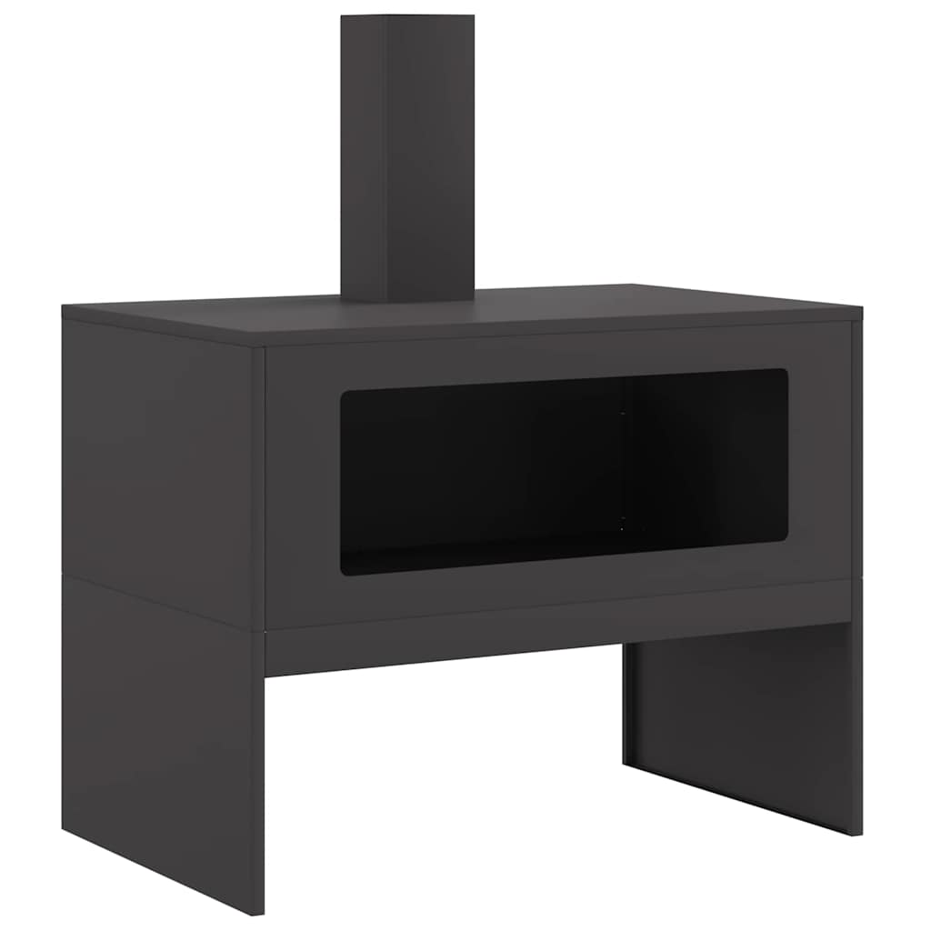 Focolare Nero 80 x 50 x 96 cm Acciaio laminato a freddo