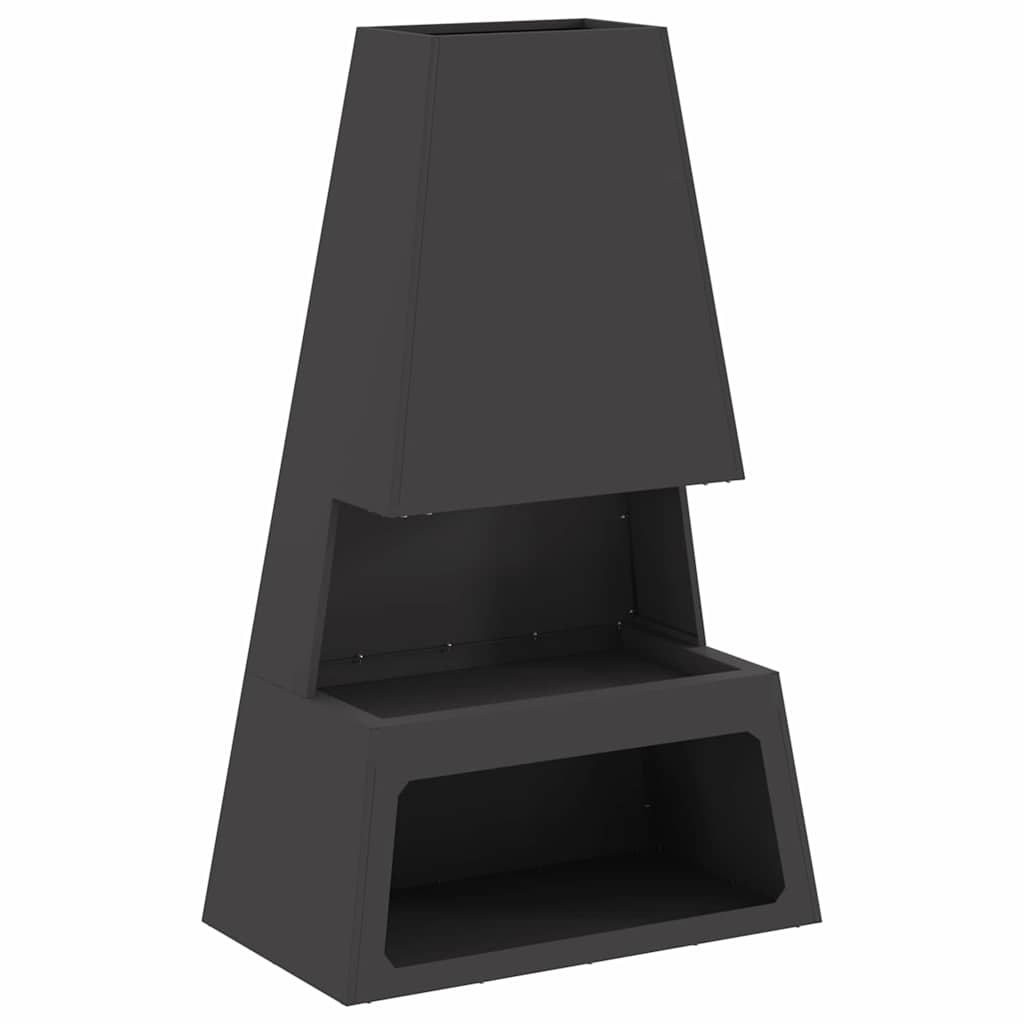 Focolare Nero 60 x 35 x 100 cm Acciaio