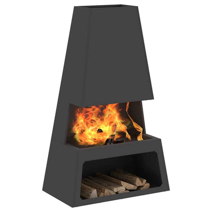 Focolare Nero 60 x 35 x 100 cm Acciaio