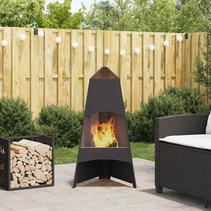 Focolare Nero 50 x 50 x 95 cm Acciaio