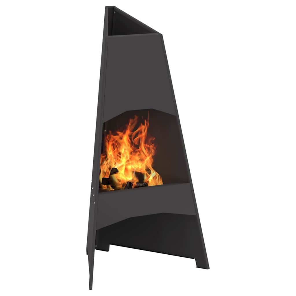 Focolare Nero 50 x 50 x 95 cm Acciaio