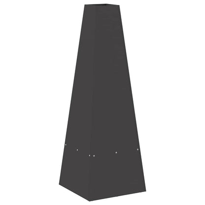 Focolare Nero 35 x 35 x 100 cm Acciaio