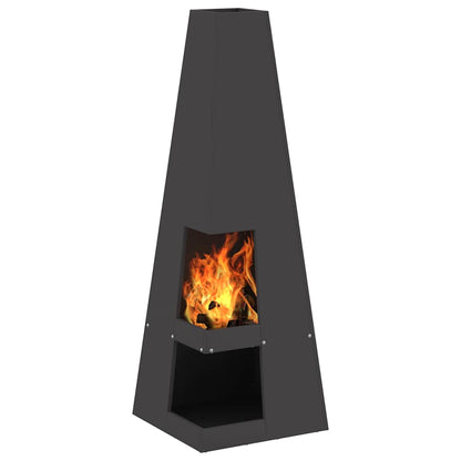 Focolare Nero 35 x 35 x 100 cm Acciaio