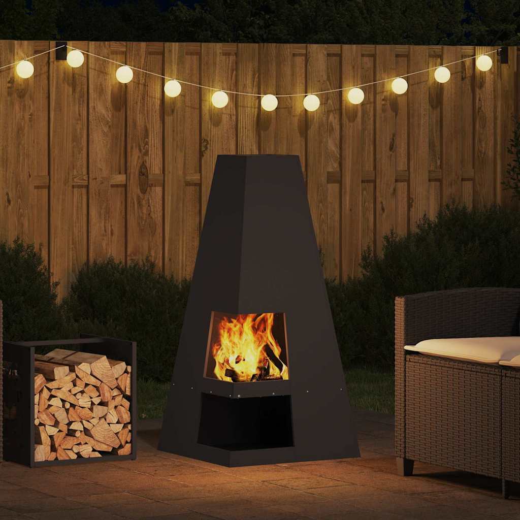 Focolare Nero 50 x 50 x 100 cm Acciaio