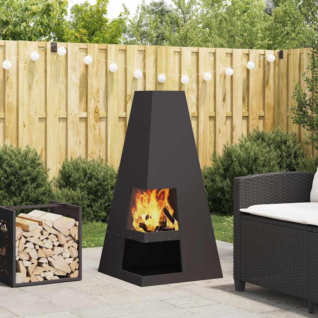 Focolare Nero 50 x 50 x 100 cm Acciaio