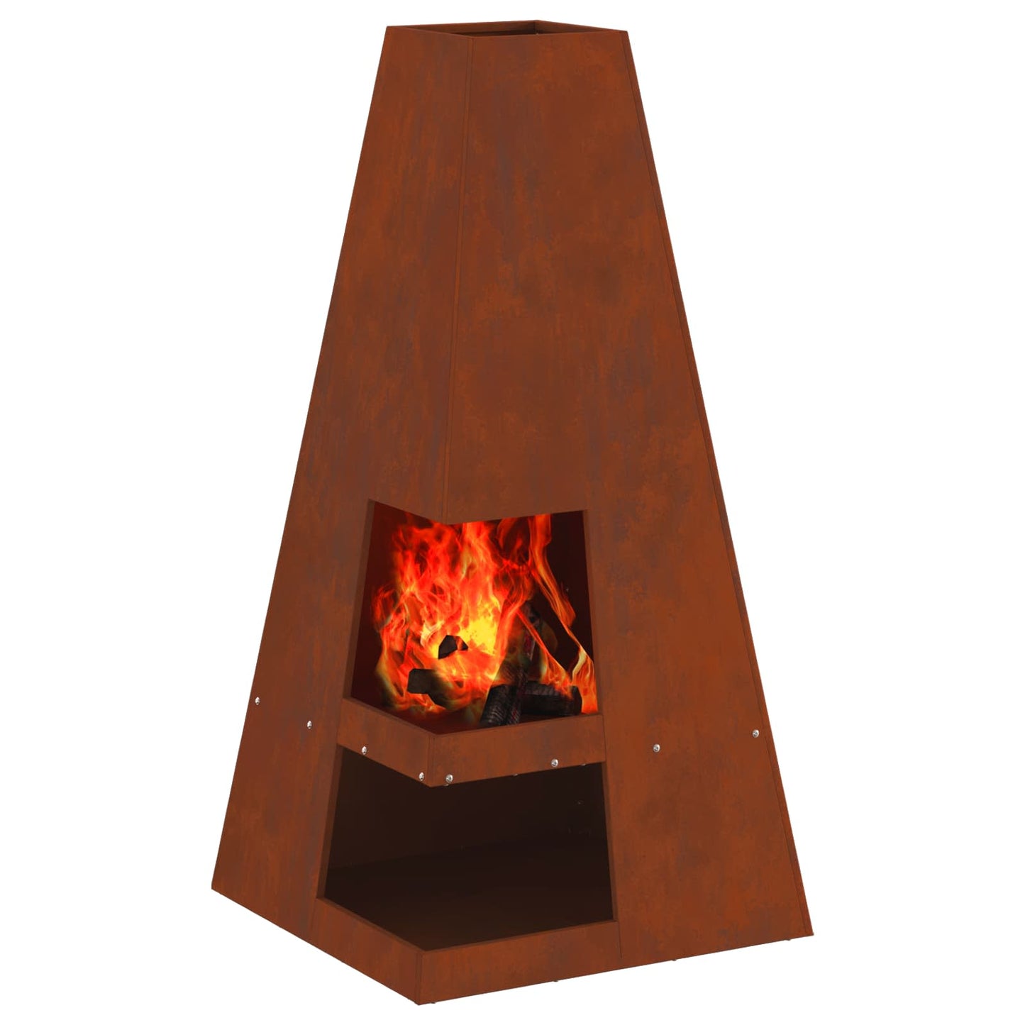 Focolare Marrone 50 x 50 x 100 cm Acciaio