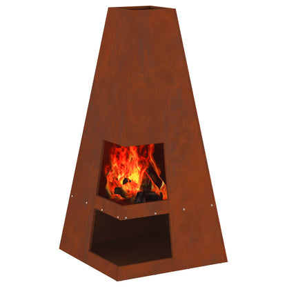 Focolare Marrone 50 x 50 x 100 cm Acciaio
