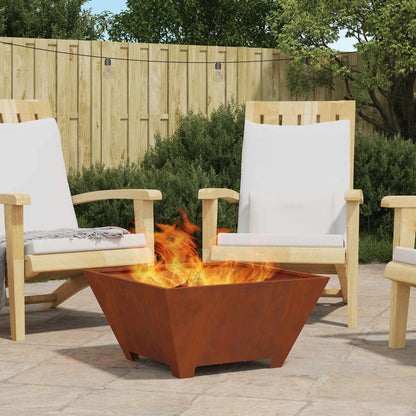 Focolare Marrone 60 x 60 x 30 cm Acciaio CorTen