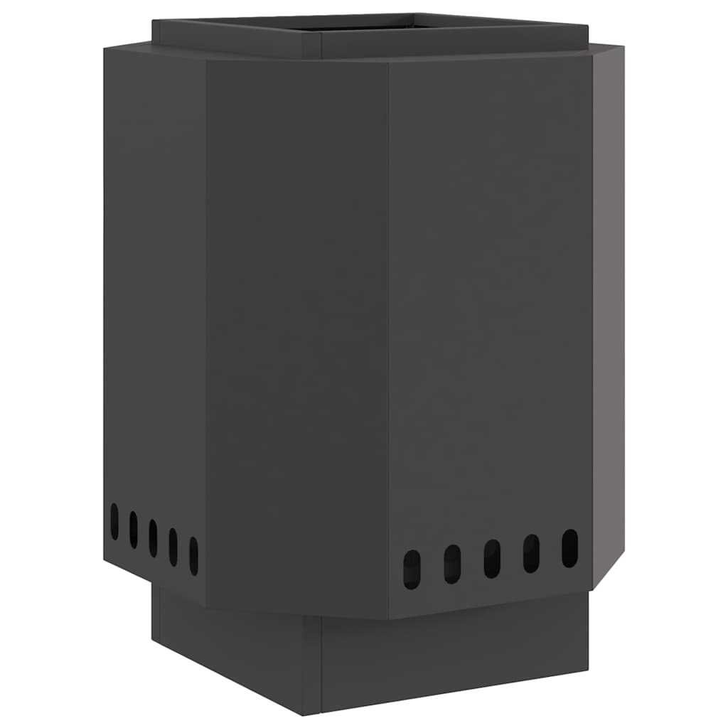 Focolare Senza Fumi Nero 38 x 38 x 51 cm Acciaio