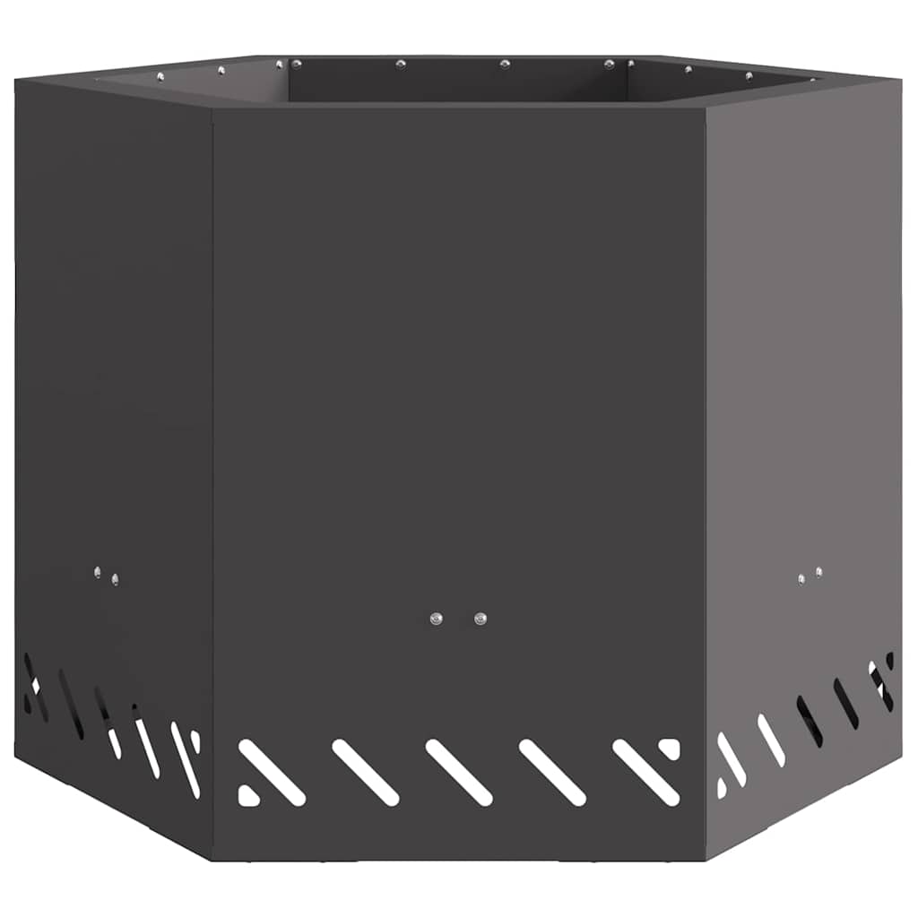 Focolare Senza Fumi Nero 58 x 58 x 51 cm Acciaio
