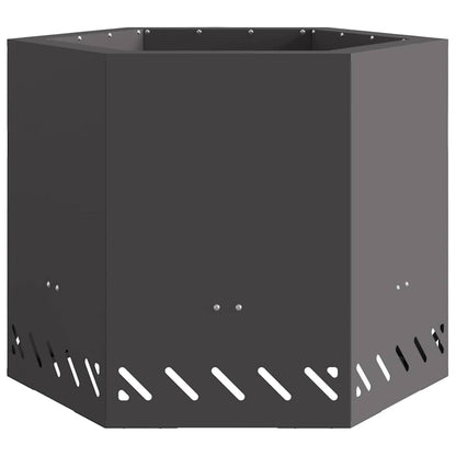 Focolare Senza Fumi Nero 58 x 58 x 51 cm Acciaio