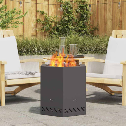 Focolare Senza Fumi Nero 48 x 48 x 51 cm Acciaio
