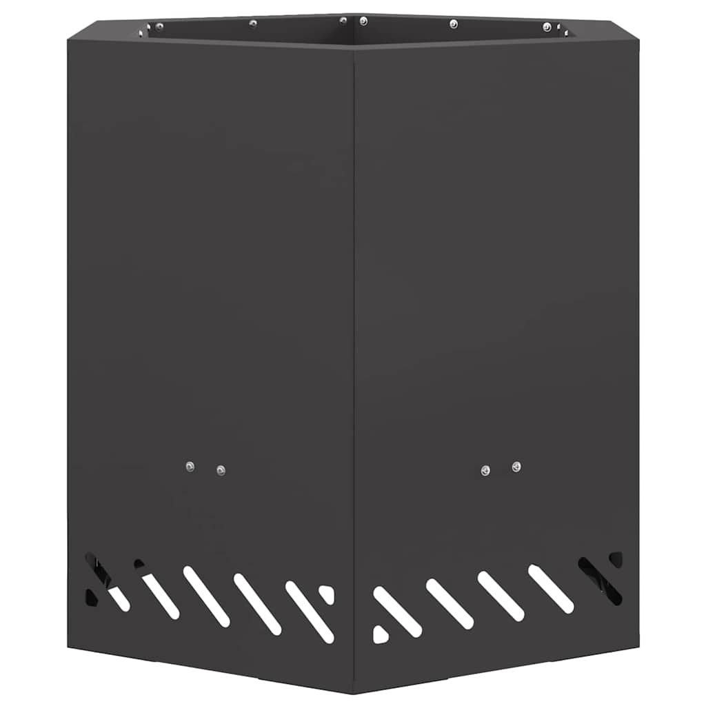 Focolare Senza Fumi Nero 48 x 48 x 51 cm Acciaio