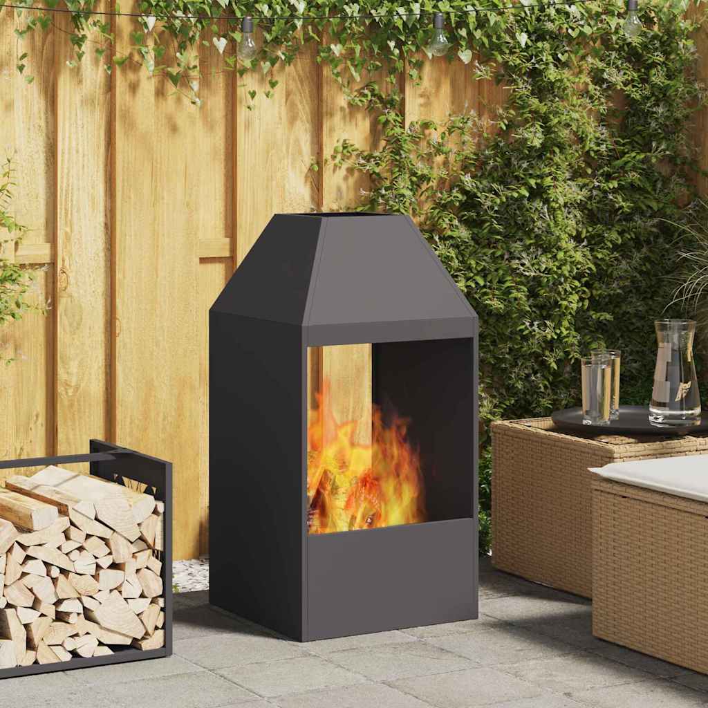 Focolare Nero 50 x 50 x 100 cm Acciaio