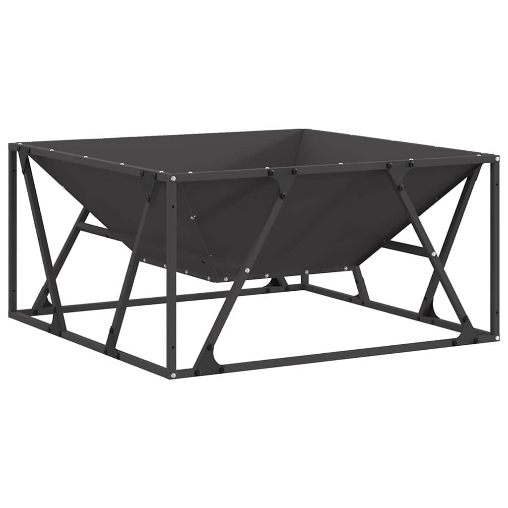 Focolare Nero 80 x 80 x 40 cm Acciaio