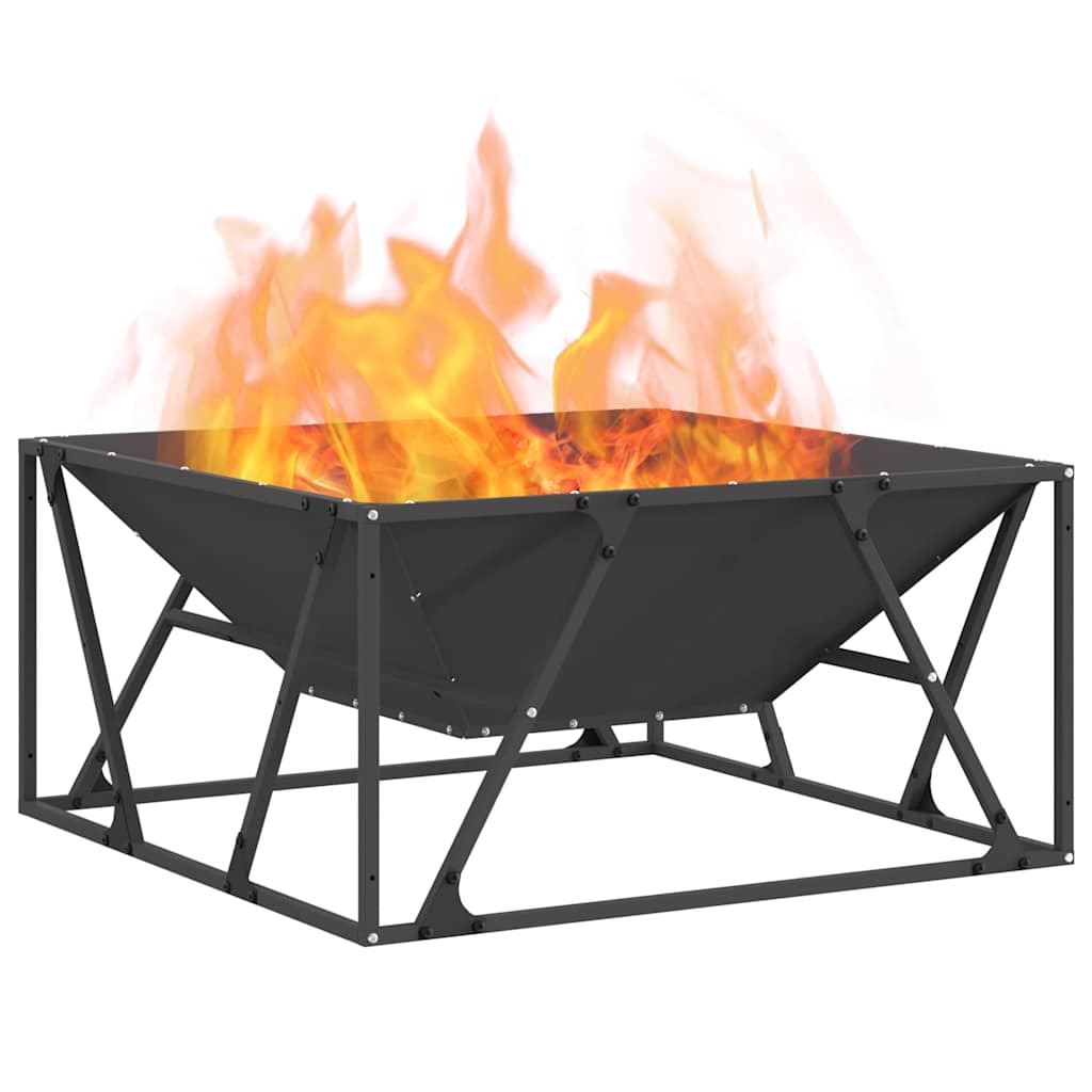 Focolare Nero 80 x 80 x 40 cm Acciaio