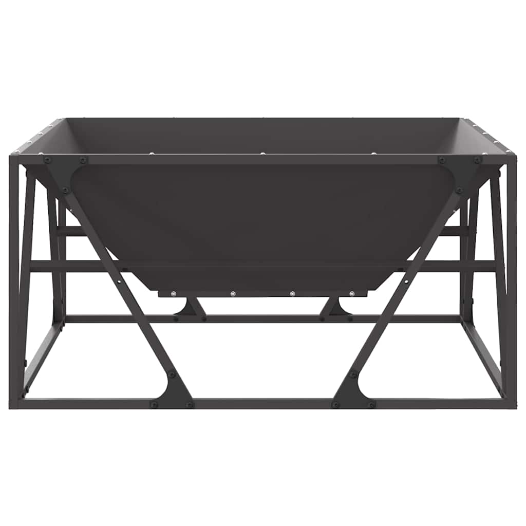 Focolare Nero 80 x 80 x 40 cm Acciaio