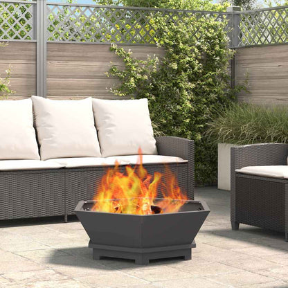 Focolare Nero 75 x 75 x 28 cm Acciaio