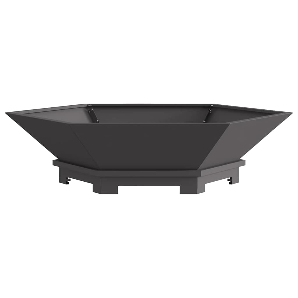 Focolare Nero 100 x 100 x 28 cm Acciaio