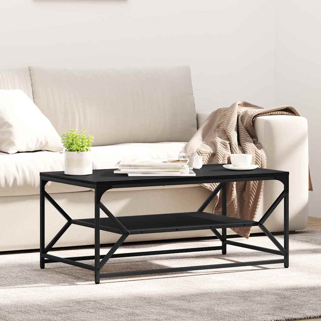 Tavolino da salotto Rovere Nero 90 x 50 x 40 cm