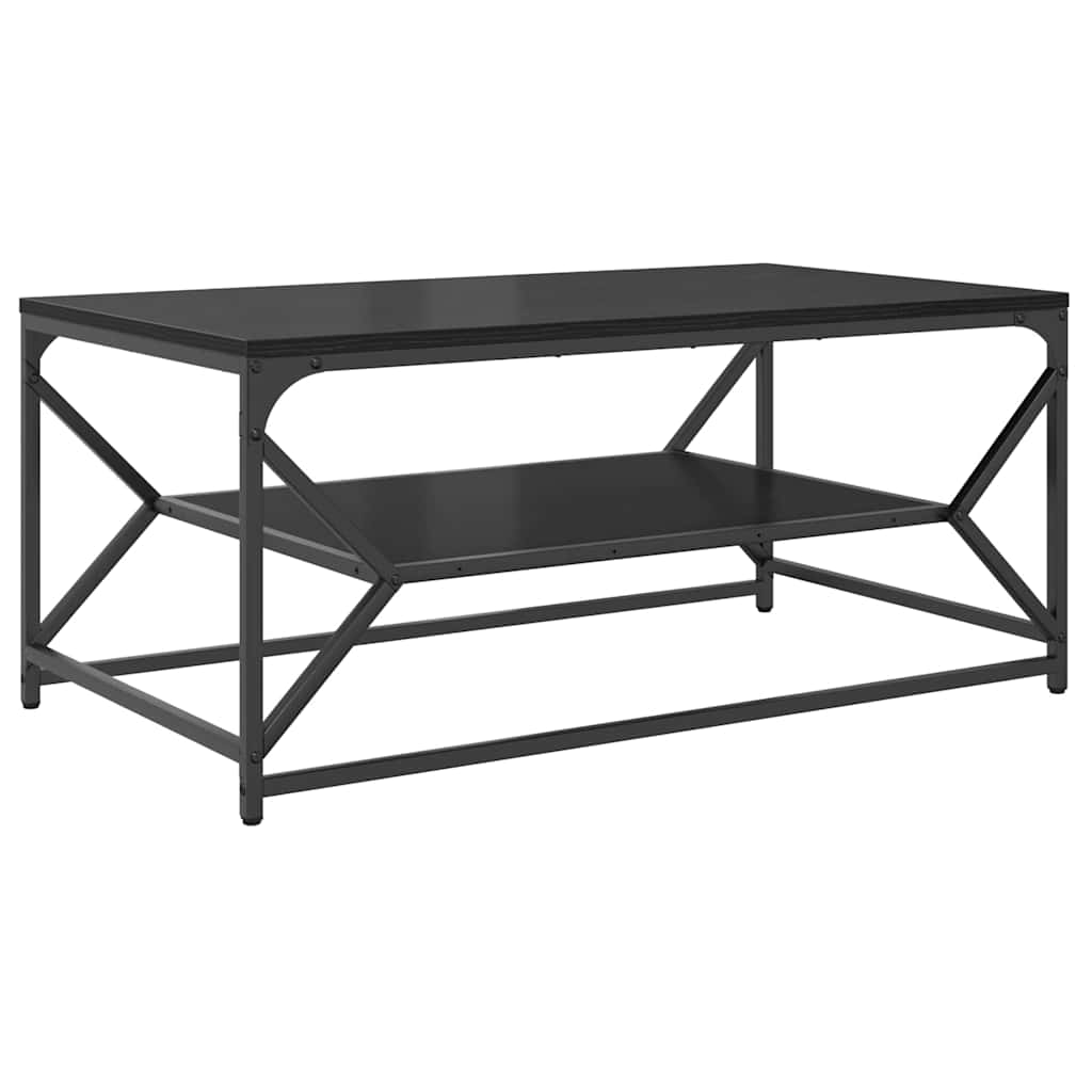 Tavolino da salotto Rovere Nero 90 x 50 x 40 cm