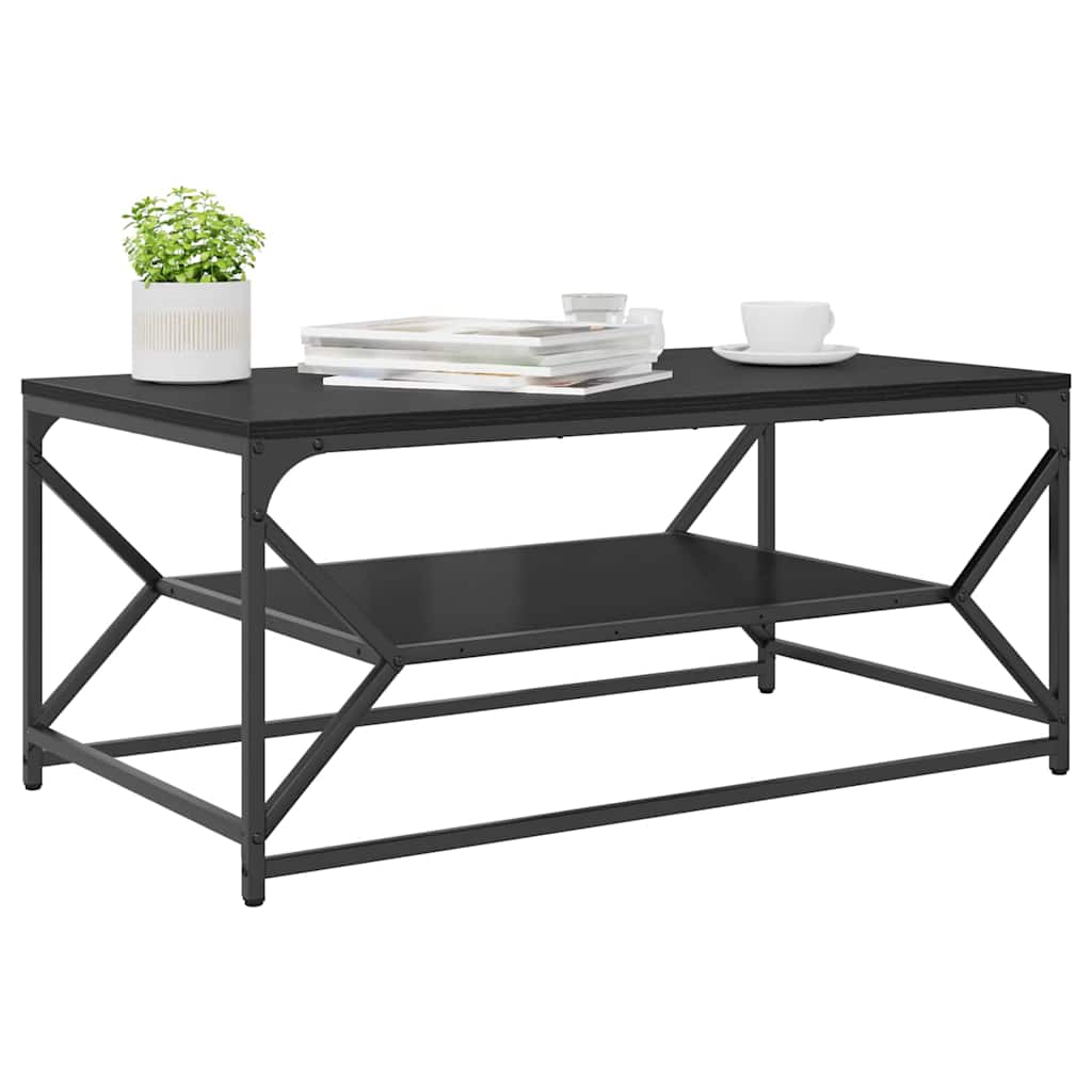 Tavolino da salotto Rovere Nero 90 x 50 x 40 cm
