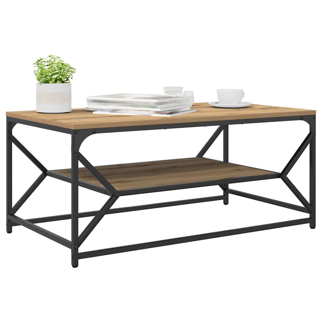 Tavolino da salotto Rovere artigianale 90 x 50 x 40 cm