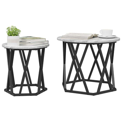 Tavolo laterale 2 pcs Grigio Sonoma