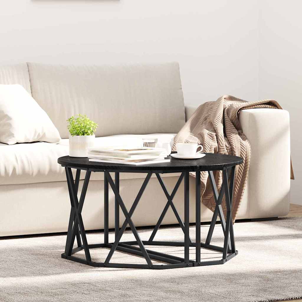 Tavolino da salotto Rovere Nero 80 x 80 x 42 cm