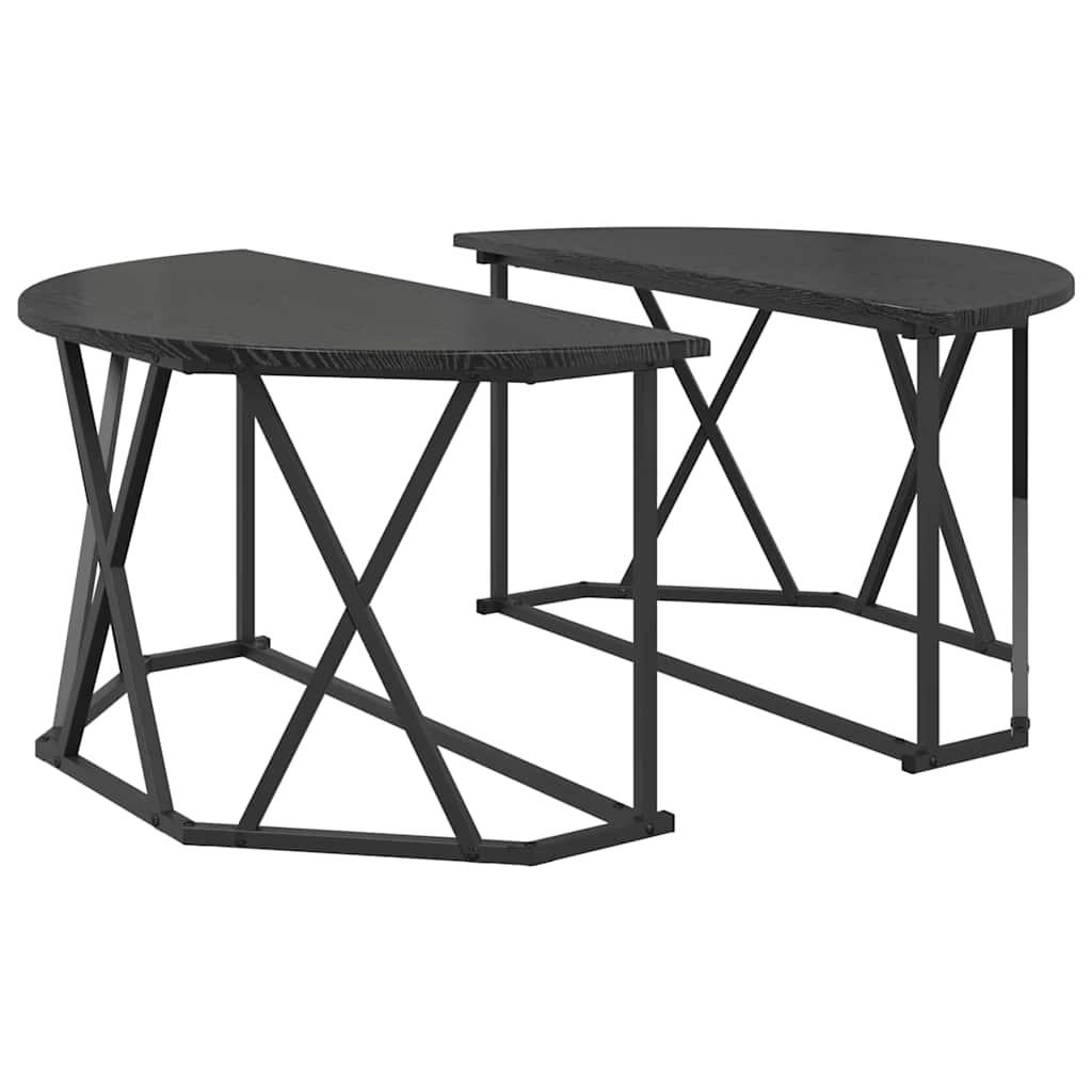 Tavolino da salotto Rovere Nero 80 x 80 x 42 cm