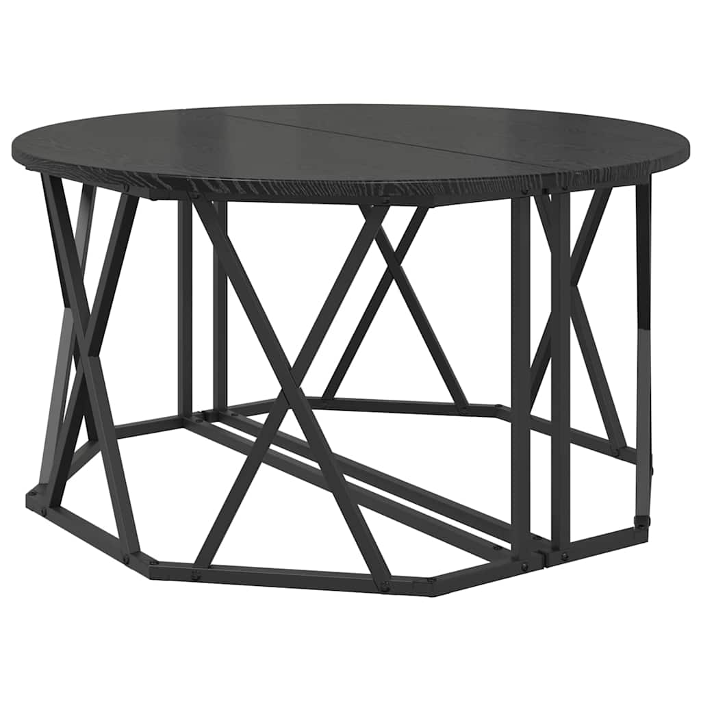 Tavolino da salotto Rovere Nero 80 x 80 x 42 cm