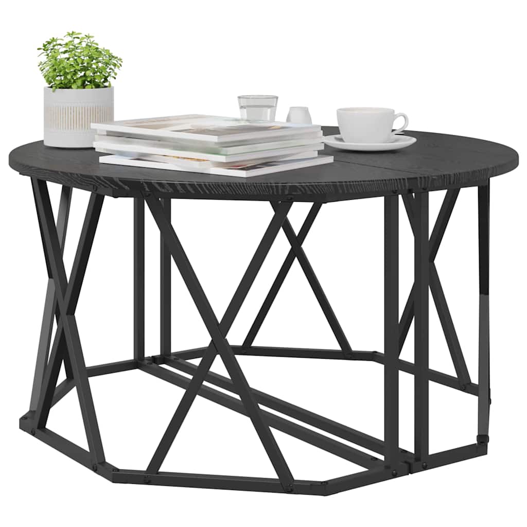 Tavolino da salotto Rovere Nero 80 x 80 x 42 cm