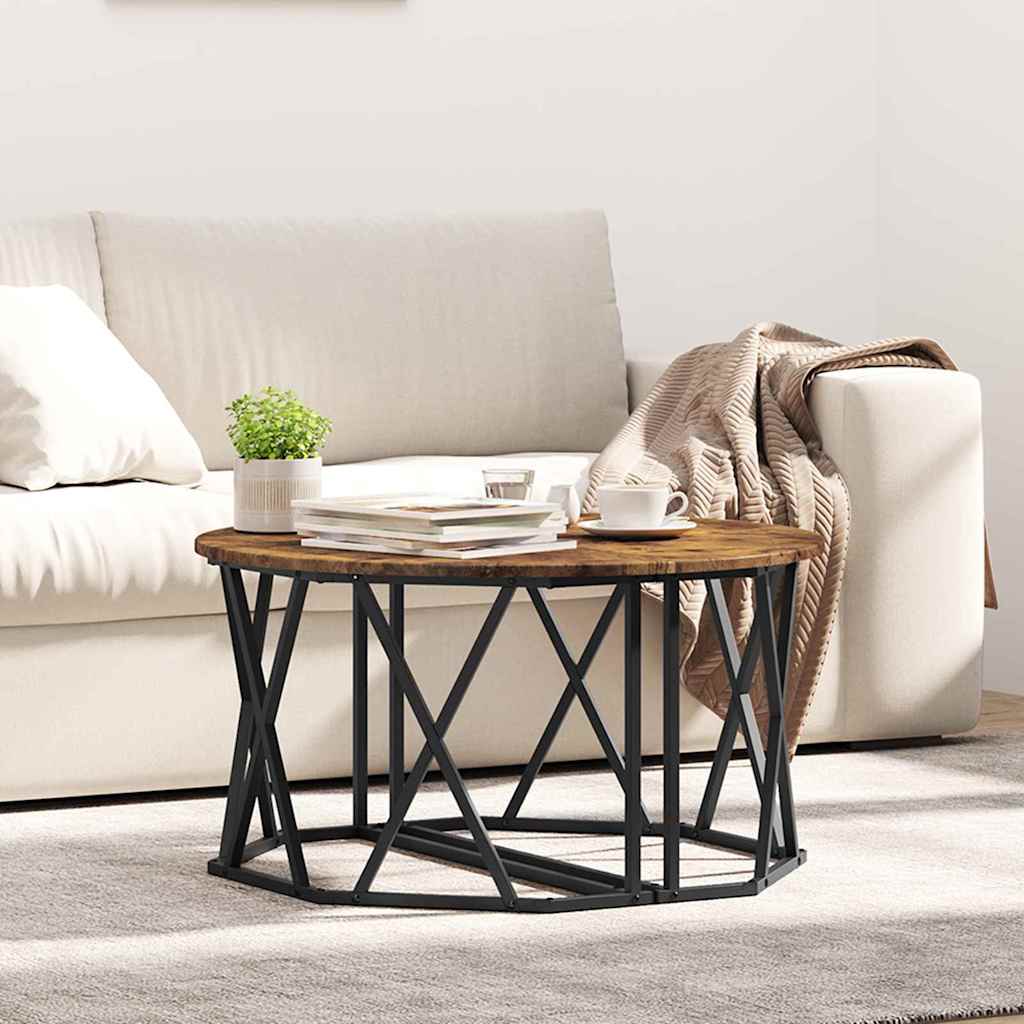 Tavolino da salotto Rovere fumÃ© 80 x 80 x 42 cm