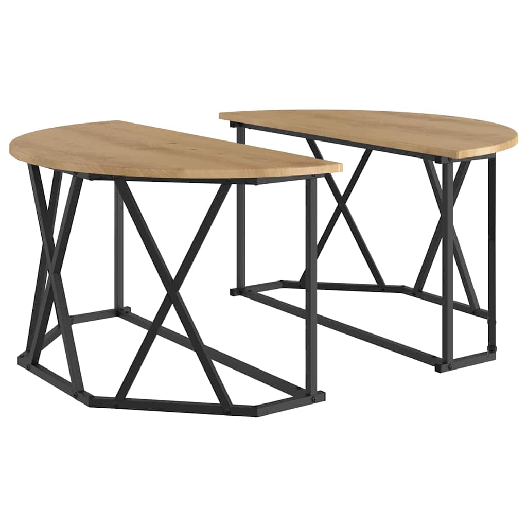 Tavolino da salotto Rovere artigianale 80 x 80 x 42 cm