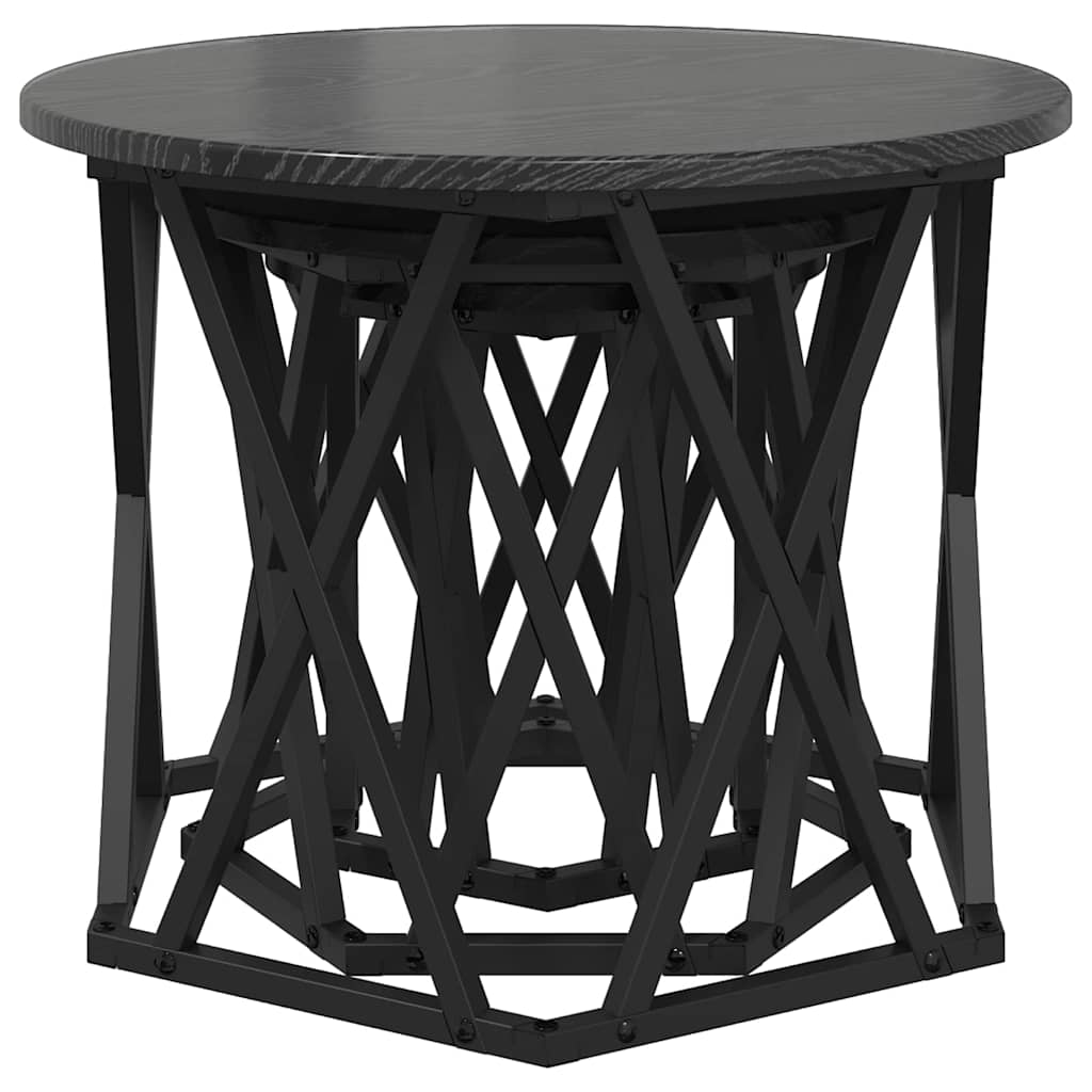 Tavolo Laterale Nesting 3 pcs Rovere Nero