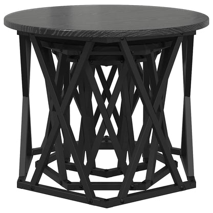 Tavolo Laterale Nesting 3 pcs Rovere Nero