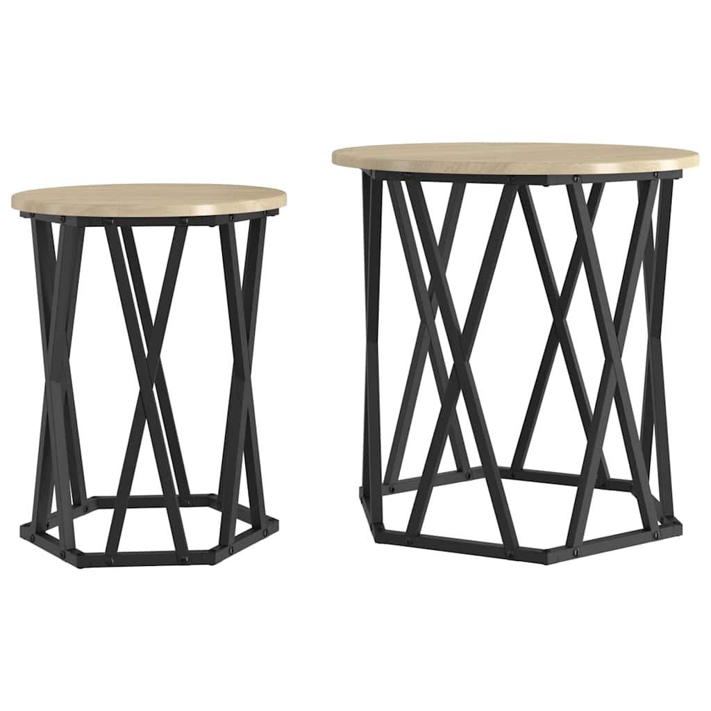 Tavolino da salotto 2 pcs Rovere Sonoma