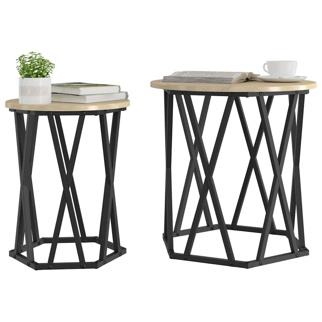 Tavolino da salotto 2 pcs Rovere Sonoma