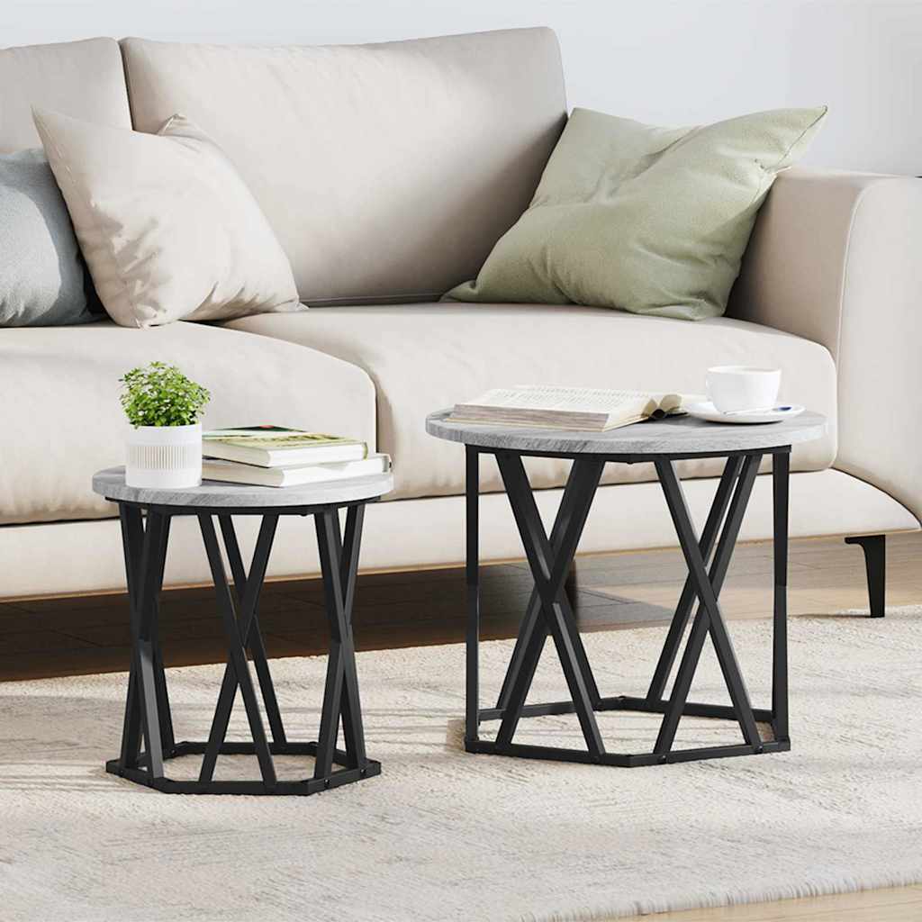 Tavolino da salotto 2 pcs Grigio Sonoma