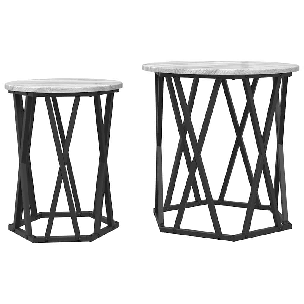 Tavolino da salotto 2 pcs Grigio Sonoma