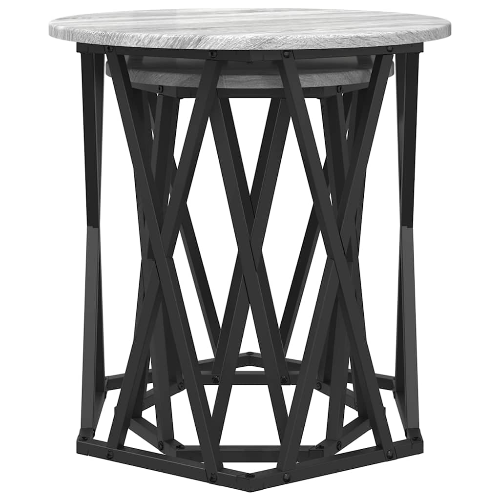 Tavolino da salotto 2 pcs Grigio Sonoma