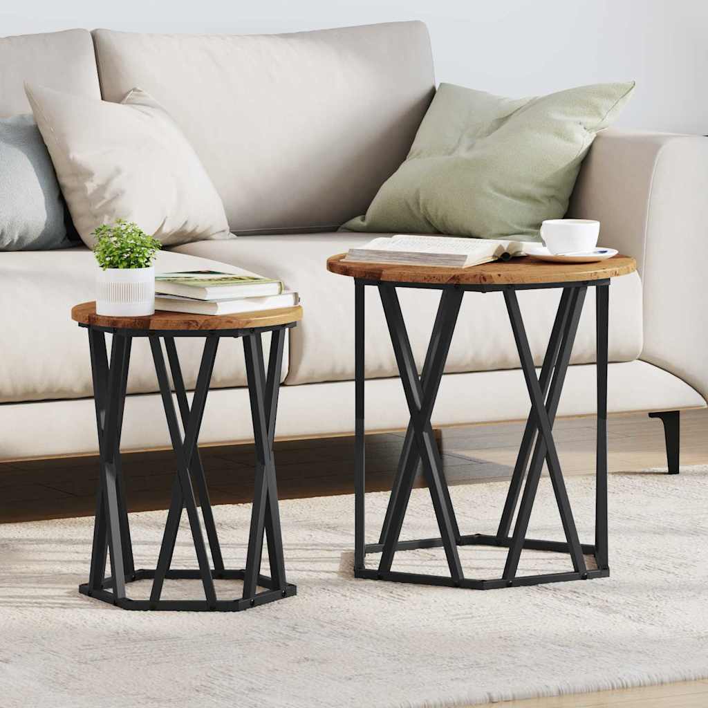 Tavolino da salotto 2 pcs Legno vecchio