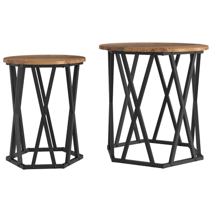 Tavolino da salotto 2 pcs Legno vecchio