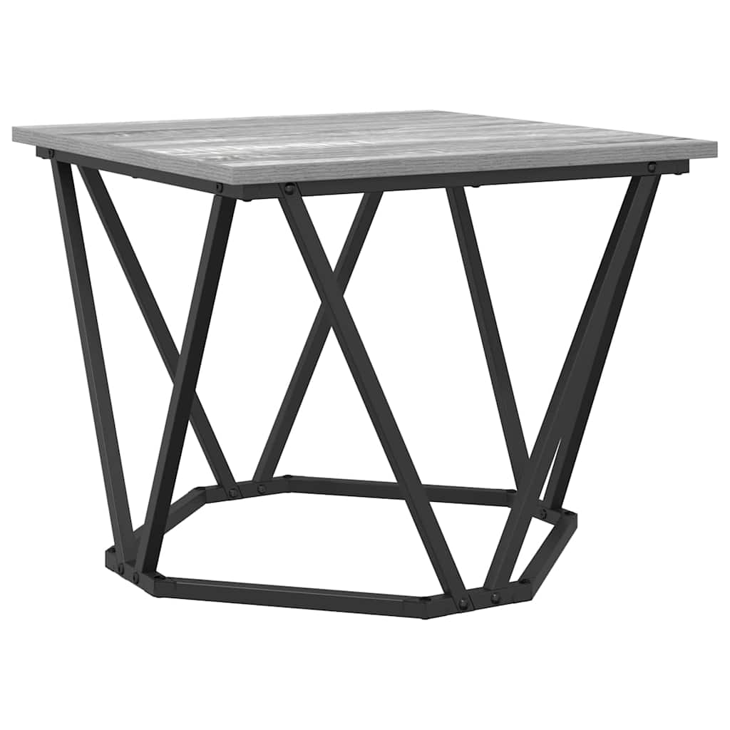 Set tavolini 2 pcs Grigio Sonoma Legno ingegnerizzato e acciaio