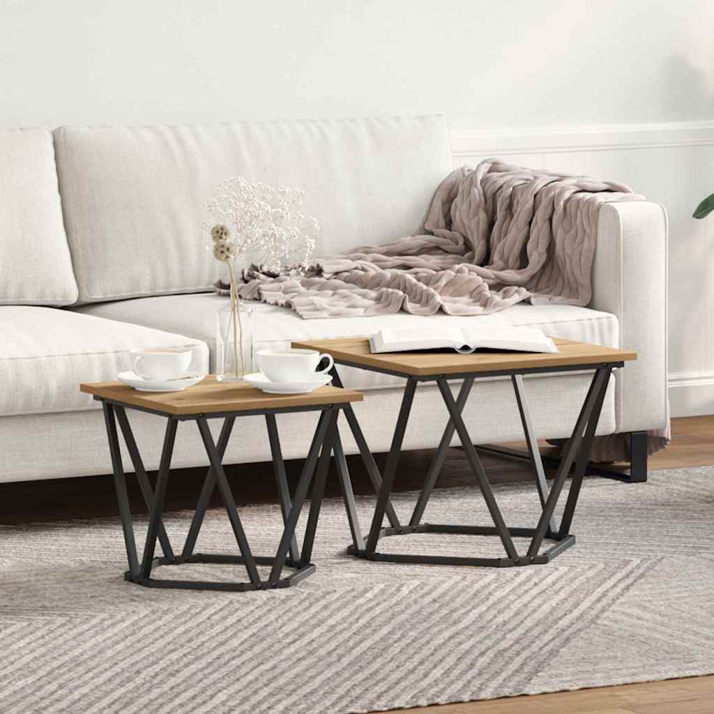 Set tavolini 2 pcs Rovere artigianale
