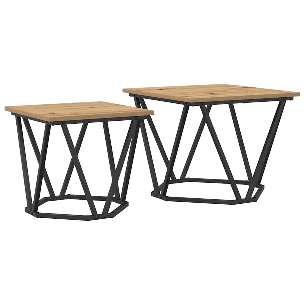Set tavolini 2 pcs Rovere artigianale